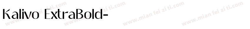 Kalivo ExtraBold字体转换